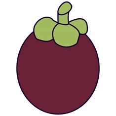 Mangosteen Classroom Fruit Transparent Sticker